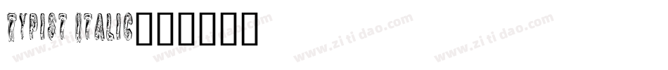 Typist Italic字体转换